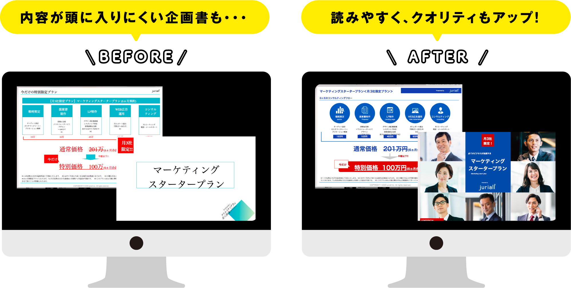 内容が入りにくい企画書も読みやすく、クオリティもアップ！